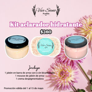 Kit aclarador hidratante